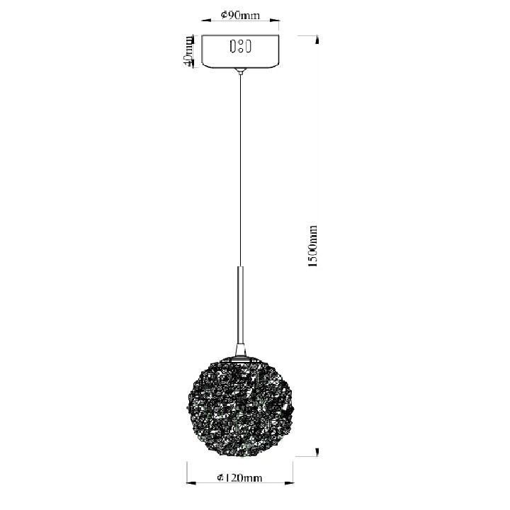 MAXlight RITA P0679 lampa wisząca kryształowa złota na żar&oacute;wkę G9
