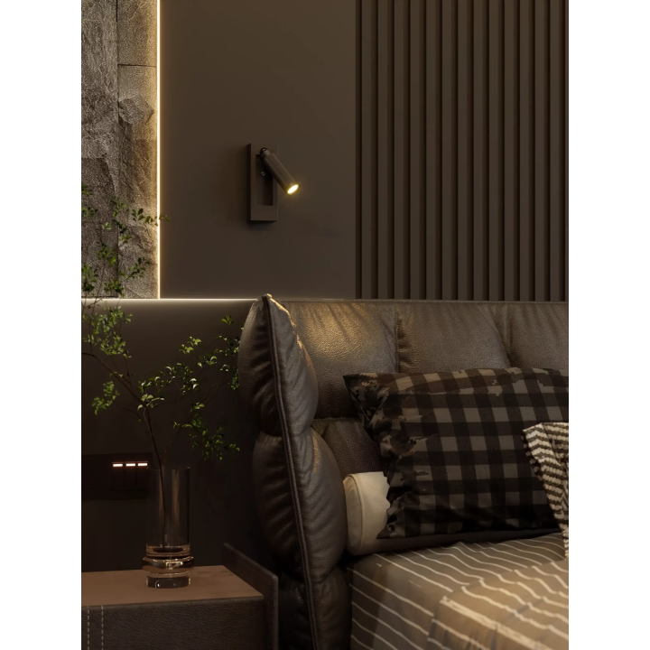 MAXlight CORE 3W 3000K adjustable LED wall lamp, ideal for reading