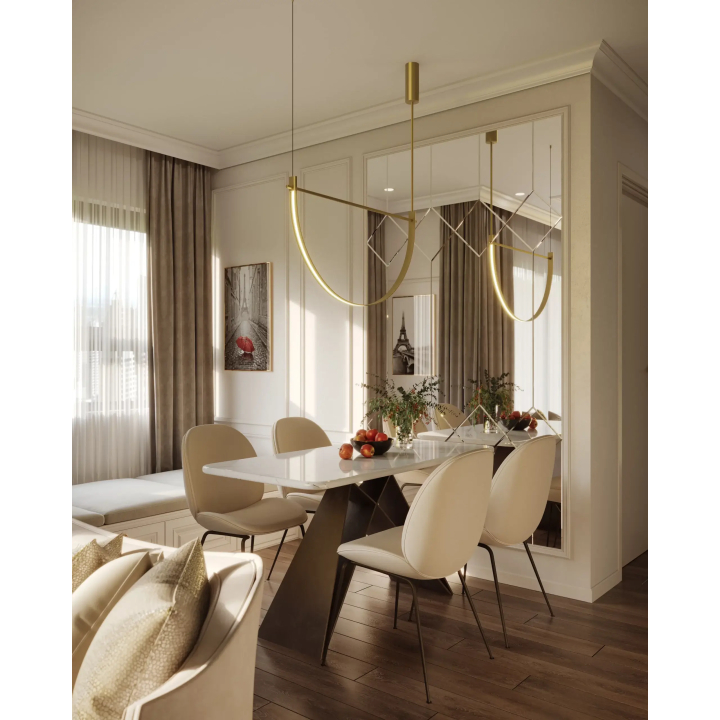 MAXlight Victoria P0686/7 LED pendant lamp 30W, gold and black
