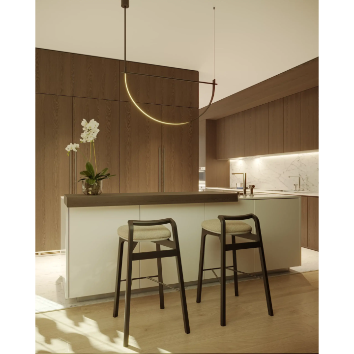 MAXlight Victoria P0686/7 LED pendant lamp 30W, gold and black