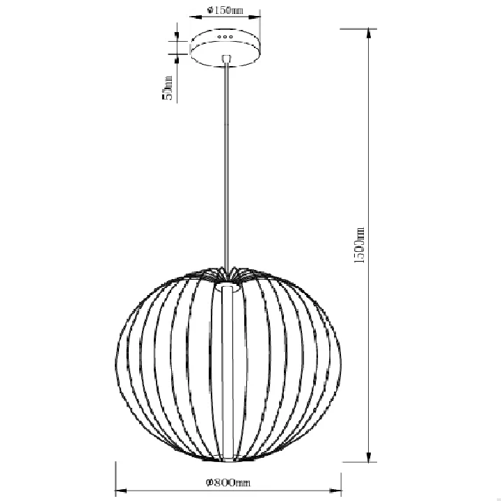 MAXlight NELSON P0677 lampa wisząca LED 3000K kula o ażurowej formie