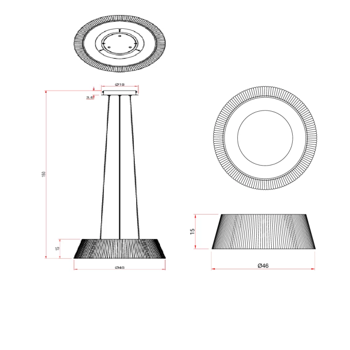 MAXlight FABIO P0672/3 lampa wisząca LED 3000K idealna nad st&oacute;ł