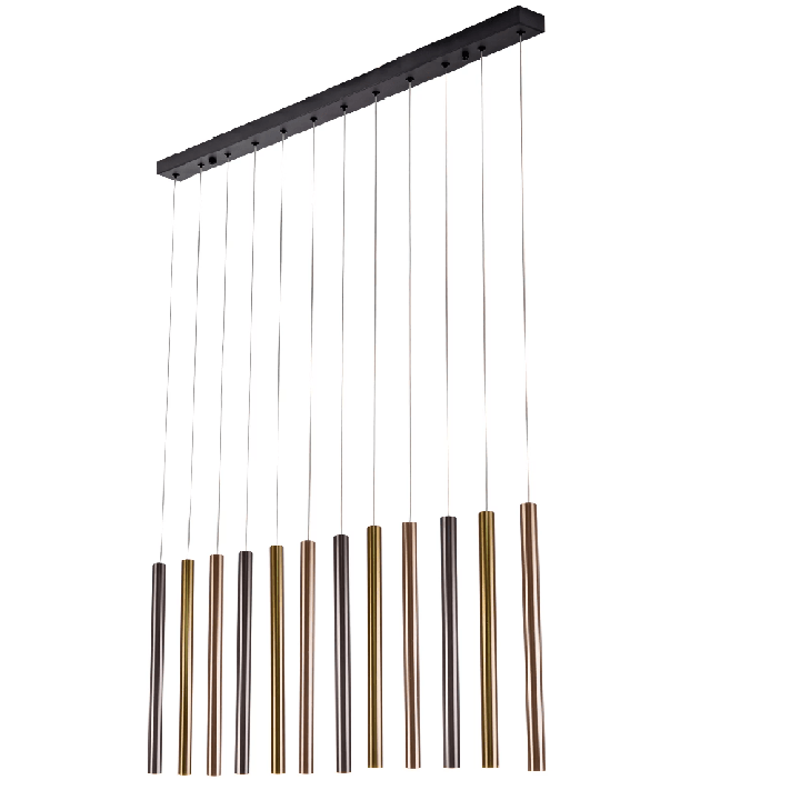 Maxlight METALIC 12 P0671 elongated pendant lamp with 12W LED tubes