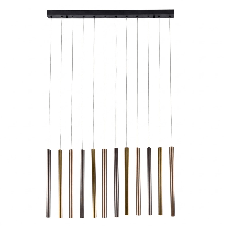 Maxlight METALIC 12 P0671 elongated pendant lamp with 12W LED tubes