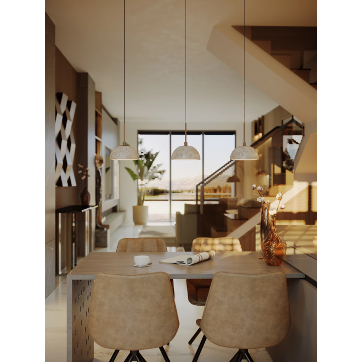 MAXlight CUCCINA P0666 5W LED pendant lamp, beige travertine fixture