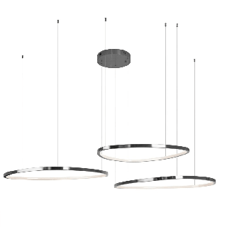 MAXLIGHT Cayenne 3 P0663D LED pendant lamp, 3000K, 3-ring, black