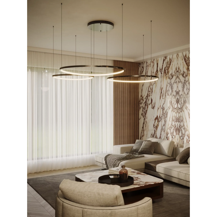 MAXLIGHT Cayenne 3 P0663D LED pendant lamp, 3000K, 3-ring, black
