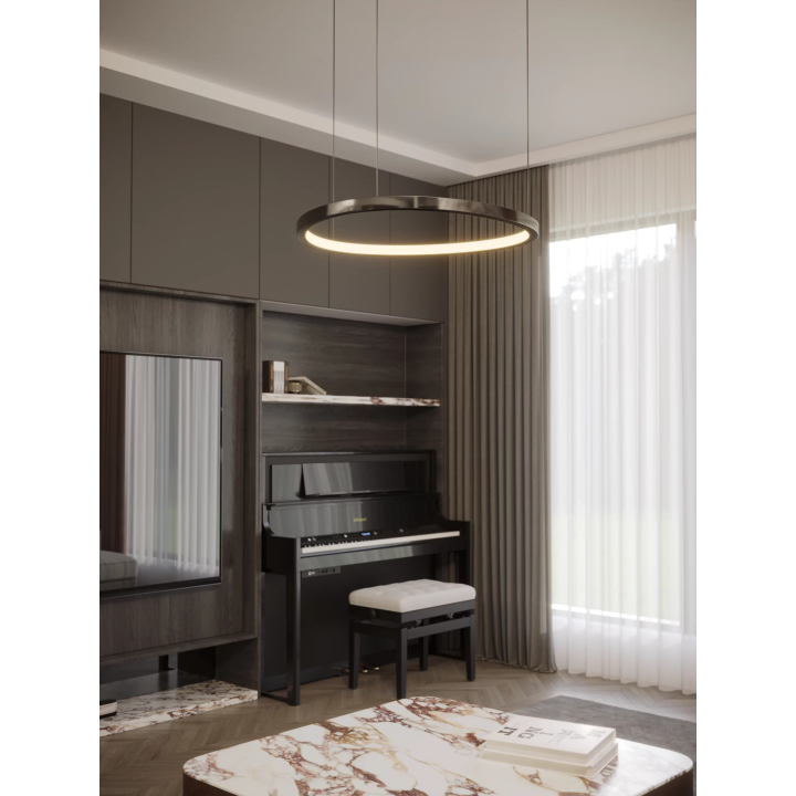 MAXLIGHT Cayenne P0661D/2D LED ring pendant lamp 55/74 cm, black