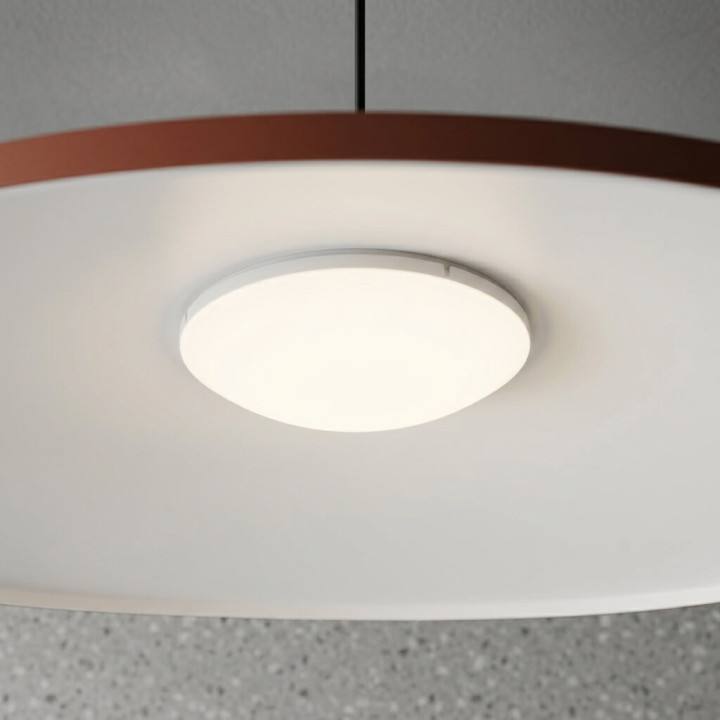 ELKIM ORBITA LED pendant light 3000K, 60cm shade, terracotta, graphite