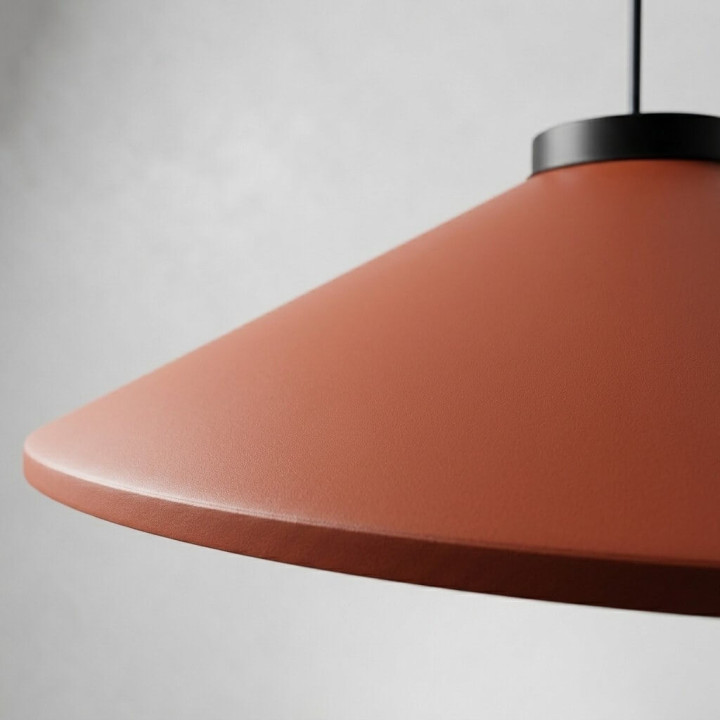 ELKIM ORBITA lampa wisząca LED 24W 3000K, klosz 60cm terakota, grafit