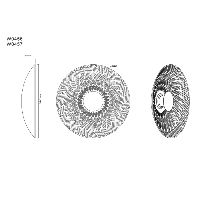 MAXlight Misaki W0456/7 LED wall lamp, 5W, 3000K, felt, 44 cm diameter
