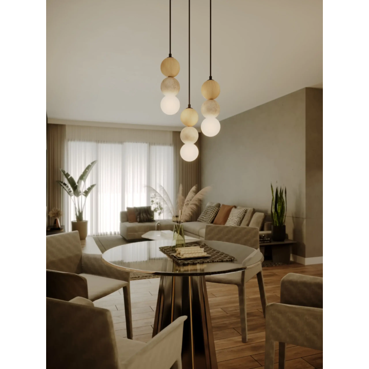 MAXlight Alice P0664/5 natural stone sphere pendant lamp