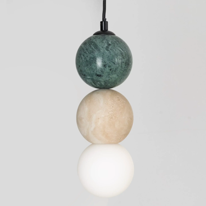 MAXlight Alice P0664/5 lampa wisząca z kamienia naturalnego kule