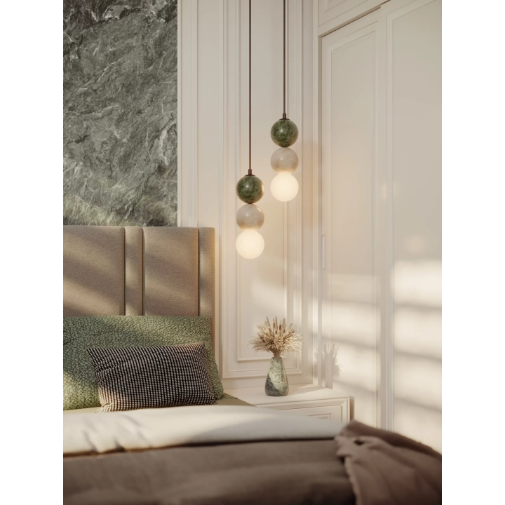 MAXlight Alice P0664/5 natural stone sphere pendant lamp