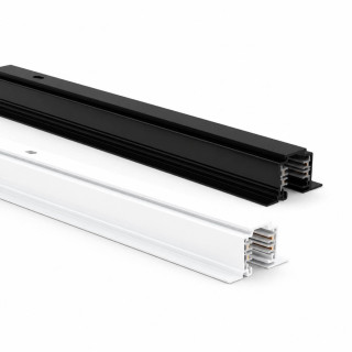 3-phase lighting track recessed white, black 1m, 2m, 3m