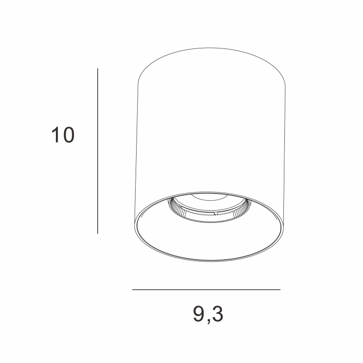 Maxlight BigFix C0281 black surface-mounted LED tube light 16W