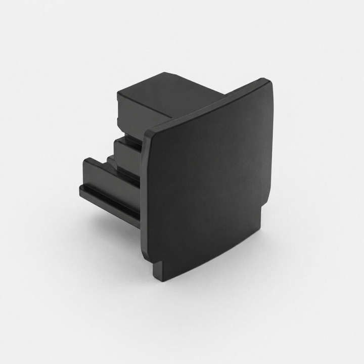 End cap track 3-phase white, black