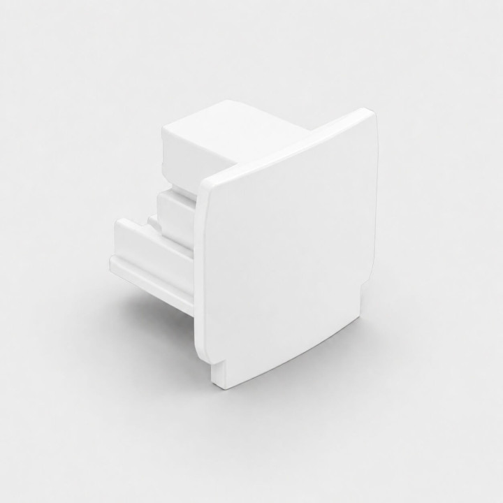 End cap track 3-phase white, black