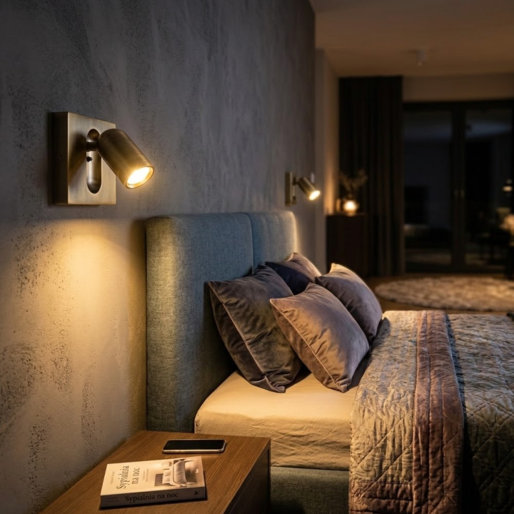 MAXlight Bronz W0433 3W LED wall lamp &ndash; a spotlight ideal for reading