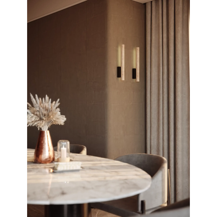 Maxlight Loft W0477 6W 3000K LED wall lamp &ndash; elongated travertine tube