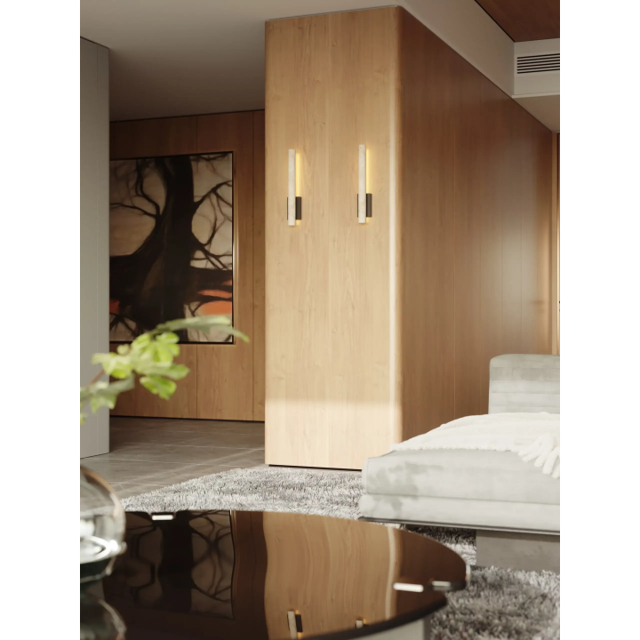 Maxlight Loft W0477 kinkiet LED 6W 3000K z trawertynu podłużna tubka