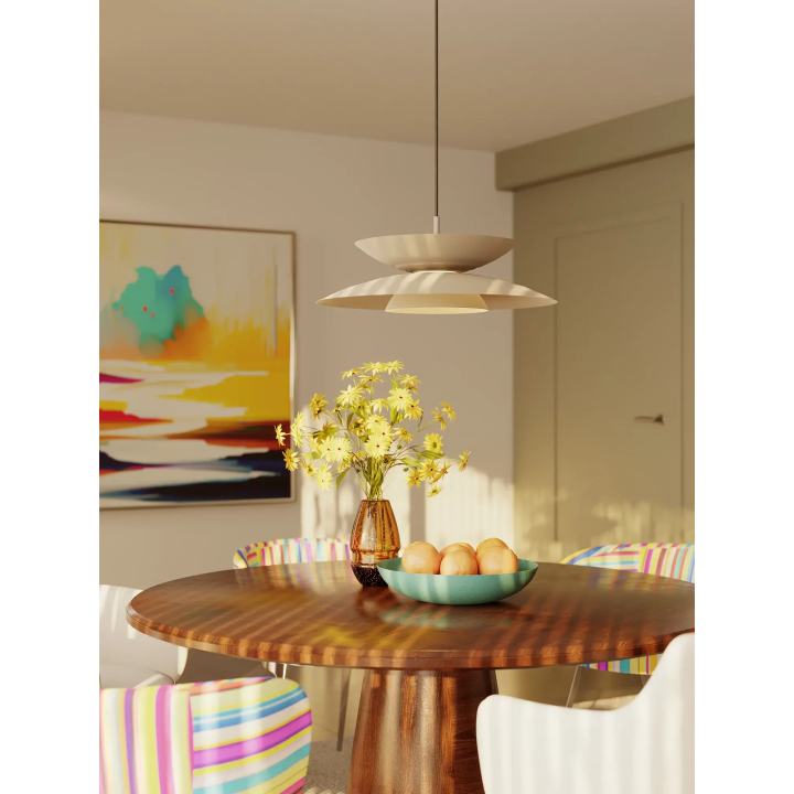 MAXlight Mayumi P0698 LED pendant lamp, 12W, 3000K, aluminum, beige
