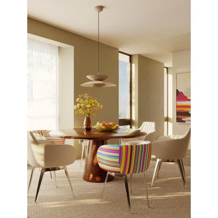 MAXlight Mayumi P0698 LED pendant lamp, 12W, 3000K, aluminum, beige