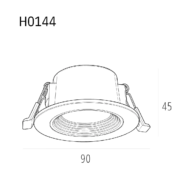 MAXLIGHT Helios H0144 LED recessed fixture with adjustable light color
