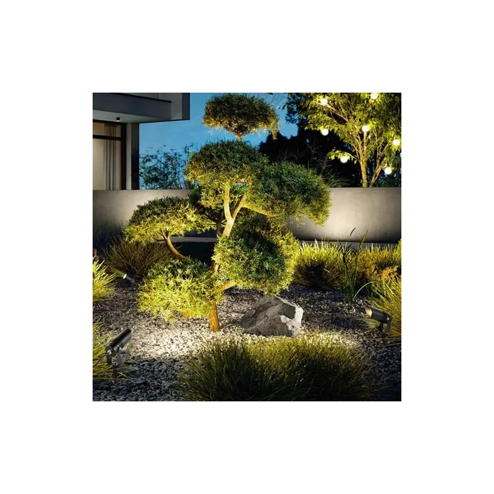 GU10 IP65 Sand Black spike spotlight &ndash; durable garden fixture