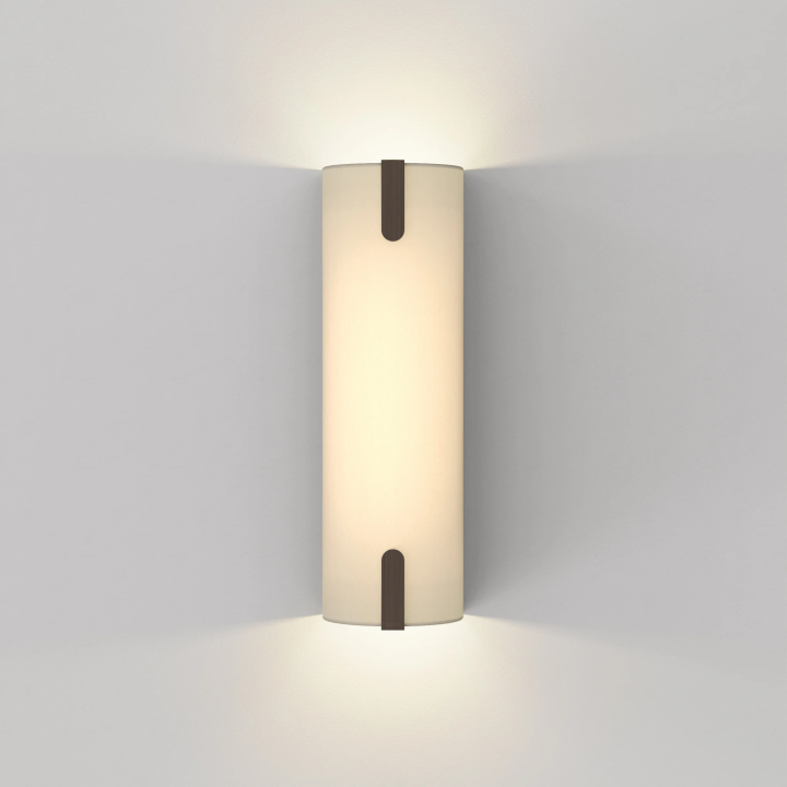 ASTRO Elba 400 LED wall lamp with fabric shade &ndash; white, grey