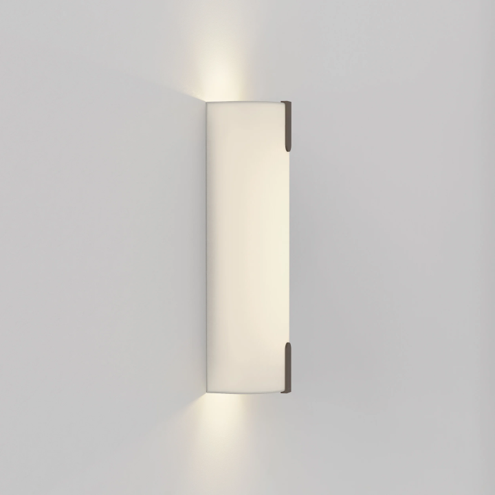 ASTRO Elba 400 LED wall lamp with fabric shade &ndash; white, grey