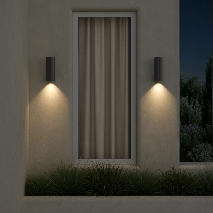 Astro Ava 200 elegant outdoor wall light, IP65, 3 colors, GU10 bulb