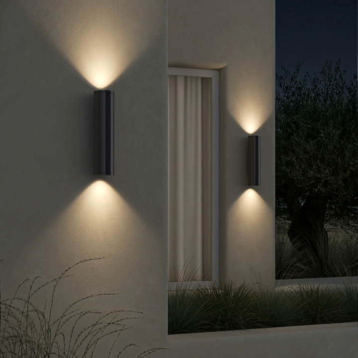 Astro Ava 300 Coastal IP65 outdoor wall light, up/down lighting 2xGU10
