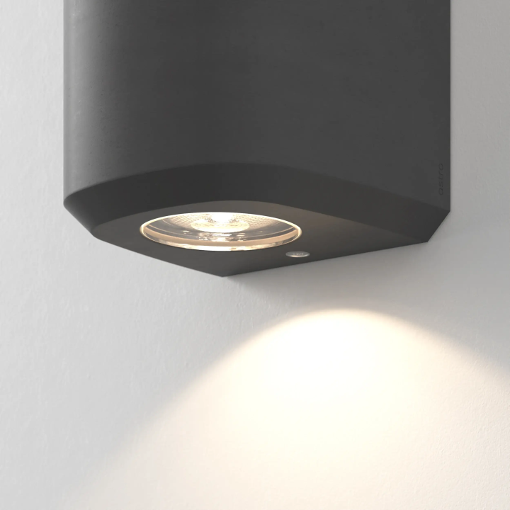 Astro Brixham Twin concrete wall light, IP44, up/down lighting, 2xGU10