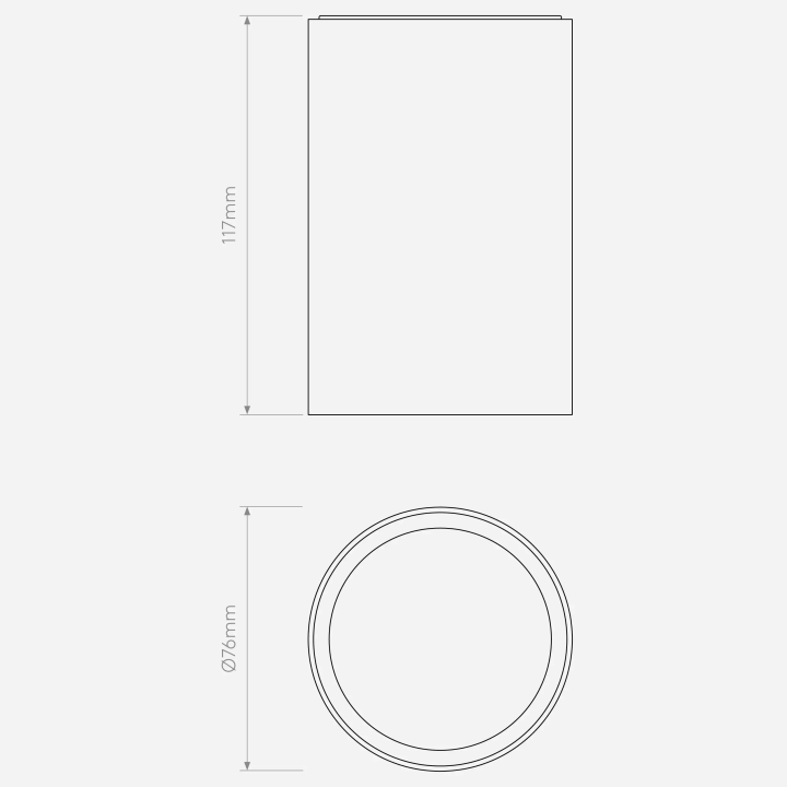 ASTRO Tallinn Surface LED outdoor ceiling light IP65 anthracite