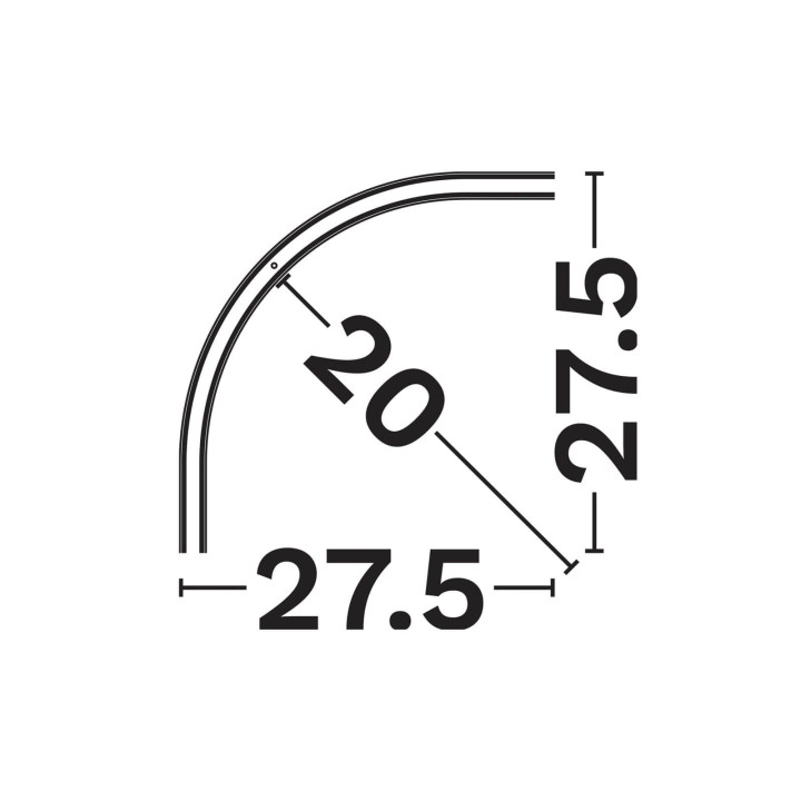 MINIMAL CURVED-W-B szyna natynkowa łuk R20cm biała, czarna 11mm 48V