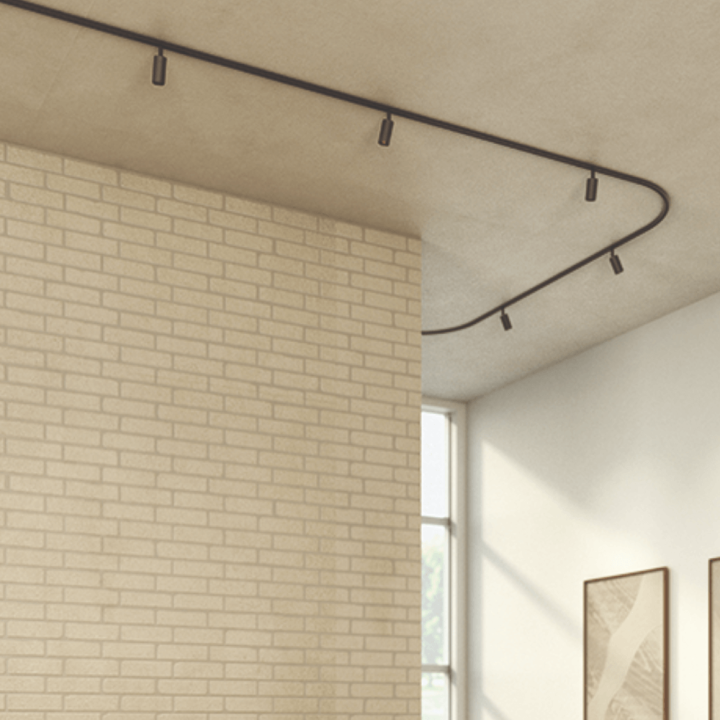 LUCES MINIMAL CURVED-W-B szyna natynkowa łuk R20cm biała, czarna