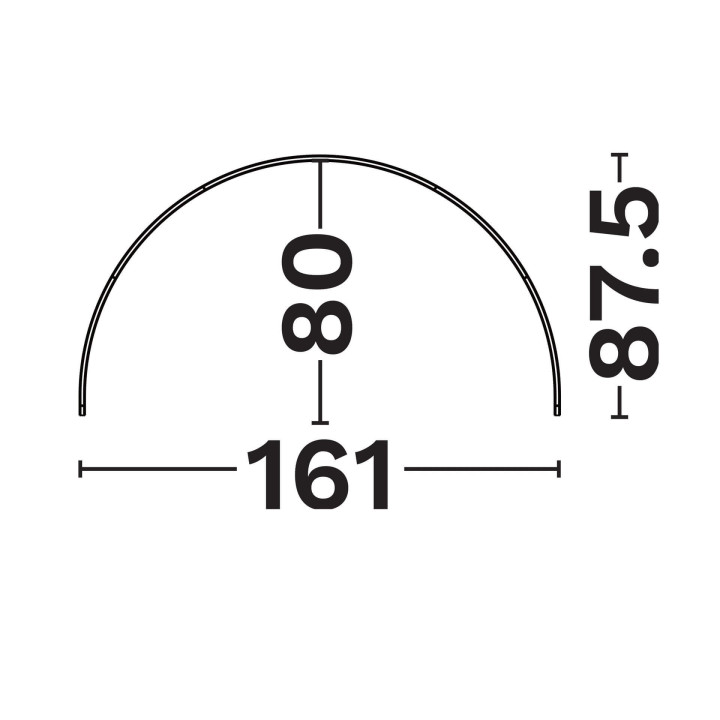 MINIMAL CURVED-B D160-180 surface curved track R160cm black 11mm, 48V
