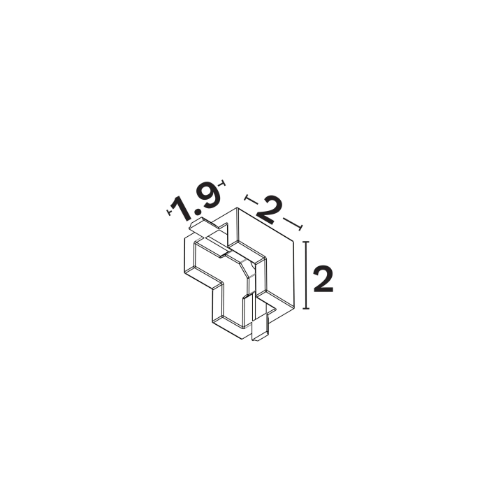LUCES MINIMAL Ceiling-to-Wall Mechanical Corner Connector white, black