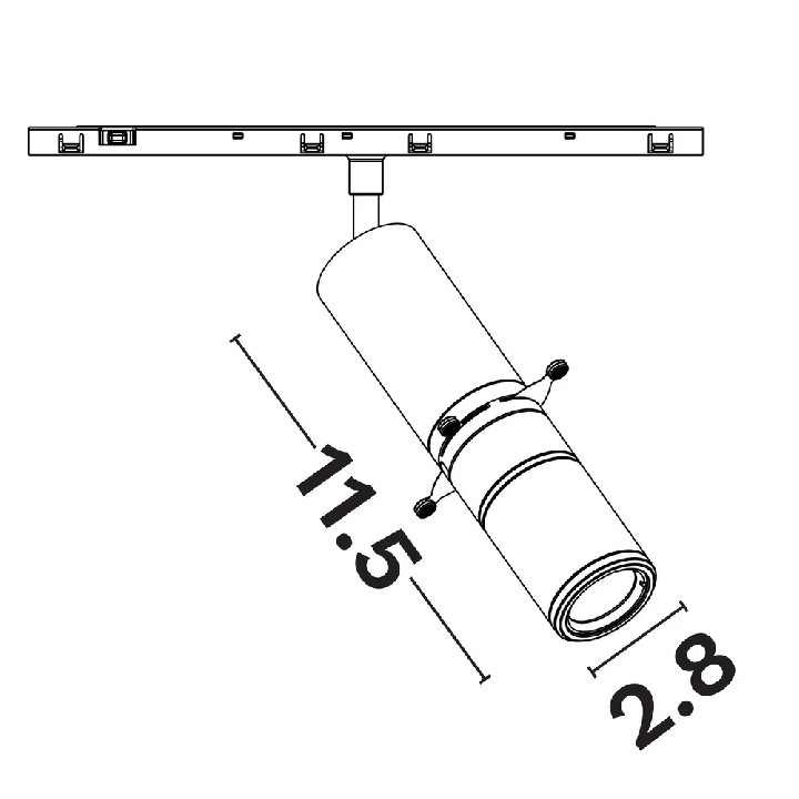 LUCES MINIMAL A20 6W LED framing spotlight, black