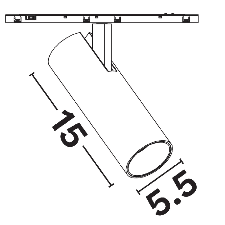 LUCES MINIMAL adjustable LED spotlight 20W 3000K white, black