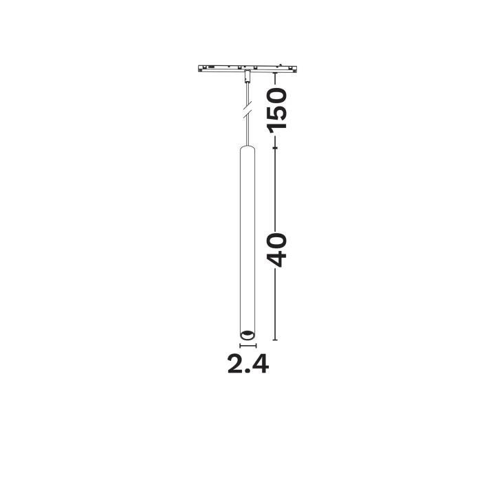 LUCES MINIMAL A36 LED tube pendant light 6W 440lm 48V white, black