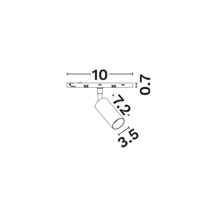 LUCES MINIMAL A35 7W LED spotlight, 2700K/3000K, DALI dimming