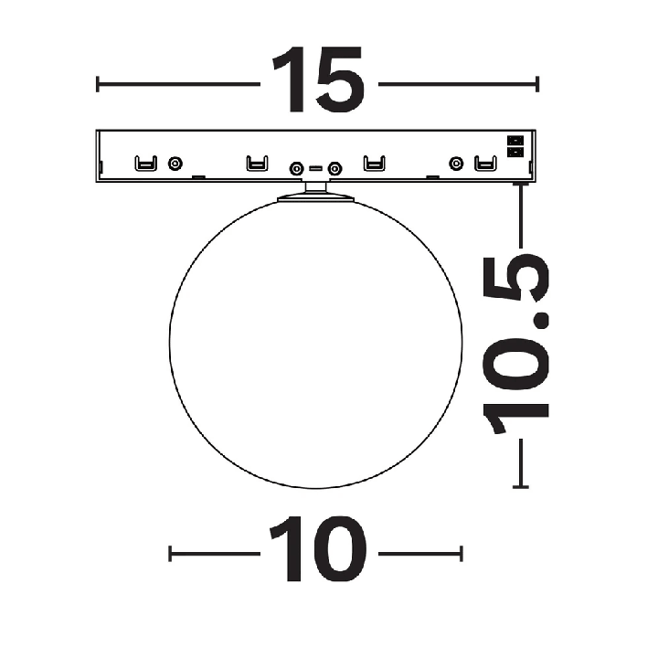 LUCES MINIMAL A360 spherical LED lamp, 5W, 2700K/3000K, 380lm