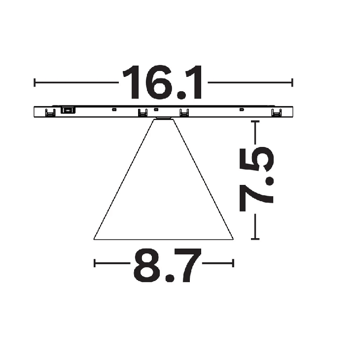 LUCES MINIMAL A36 nowoczesna oprawa LED 10W 3000K kształt stożka 48V