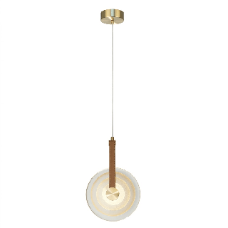MAXlight GOLDI P0690 lampa wisząca LED 5W złota, szklane koło 25cm