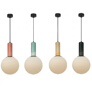 MAXlight RAINBOW P0691/2/3/4 lampa wisząca kula E27 szkło i ceramika