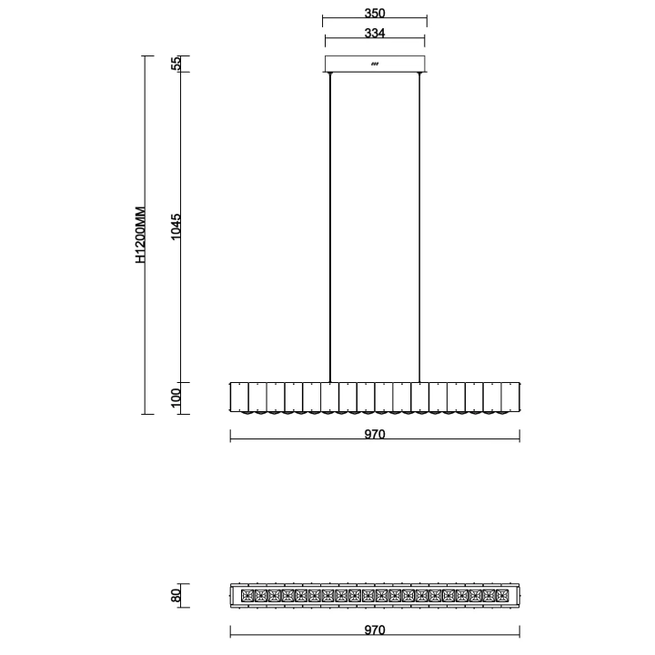 MAXLIGHT Savoy P0697 lampa wisząca LED 28W 97 cm nikiel satyna, szkło