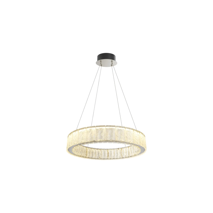 MAXLIGHT Savoy P0695/6 glass LED pendant lamp 3000K satin nickel