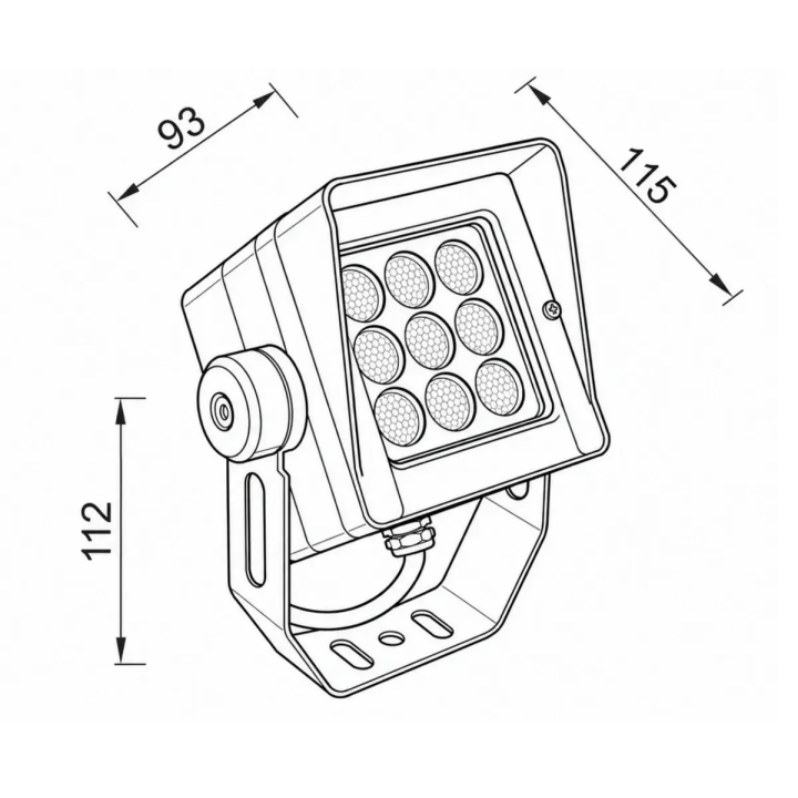 SLED BANDRE naświetlacz ogrodowy LED 24W IP65, filtr antyolśnieniowy